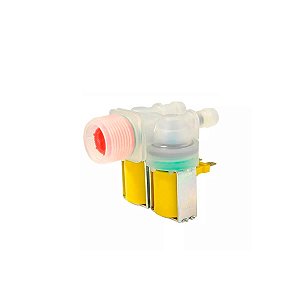 Válvula Dupla 127V Emicol Para Lavadora De Roupas Electrolux Rosca Fina - 64287483 / 9764081 / 64287453