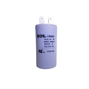 Capacitor 10UMF 250v EOS Lava Louças S/fio CBB60 - M33978