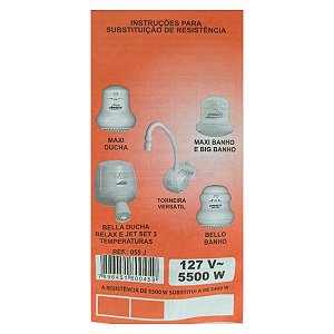 Resistência Para Chuveiros Lorenzetti 5.500W 127V - 055-J