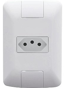 Conjunto 4x2 1 Tomada 2p+t Tramontina Aria 10a 250v Cor Branco