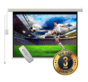 Tela de Projeção Retrátil Elétrica 150 polegadas (4/3) 3,04 x 2,28 - Linha ECO - CINEFLEX