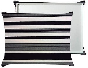 Bandoca Termoplástico Branco Listras Preto e Cinza