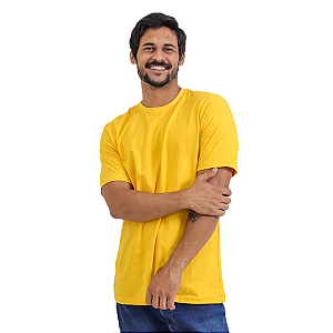 Camiseta básica gola redonda 100% algodão masculina