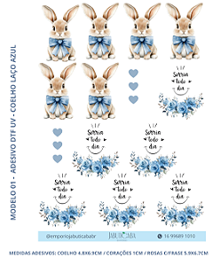 Adesivo DTF UV folha A4 - Coleção Páscoa