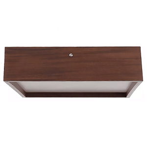 Luminária Plafon Madeira Quadrado 40cm