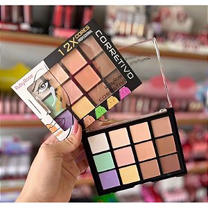 Paleta De Corretivo Em Creme 12 Cores Ruby Rose