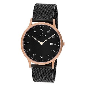 RELOGIO OSLO MASCULINO SLIM OMTSSS9U0001 PRETO