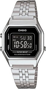 Relógio Casio Feminino Vintage Prata LA680WA-1BDF