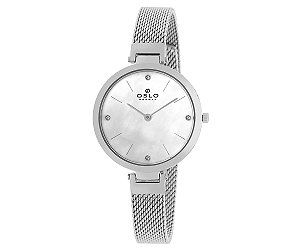 Relógio Oslo Feminino Slim OFBSSS9T0007 B1SX Puls Mesh Prata