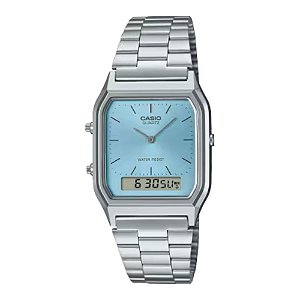 Relógio Casio Vintage Fundo Azul AQ-230A-2A1MQYDF