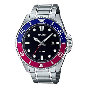 Relógio Casio Masculino Prata Duro Prova  Dágua MDV-107D-1A3VDF