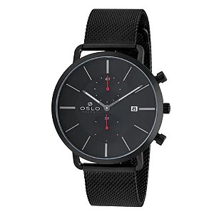 Relógio OSLO Masculino Cronógrafo  Preto OMPSSCYM0001 P1PX