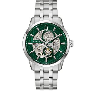 Relógio Bulova Sutton Skeleton Automático Verde 96A329