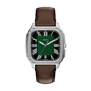 Relógio Fossil Masculino Crosb Prata Couro Marrom FS6150/0VN