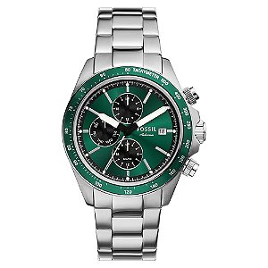 Relógio Fossil Masculino Autocross Prata Verde FS6127/1VN