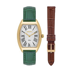 Relógio Feminino Orient Eternal LGSC0024-S3EX Couro Verde