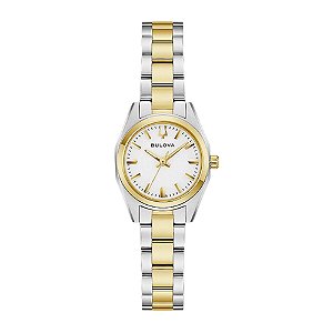 Relógio Bulova Feminino Surveyor Prata e Dourado 98L331