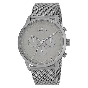 Relógio Oslo Masculino Analógico Slim Vidro Safira OMBSSCVD0003 I1SX