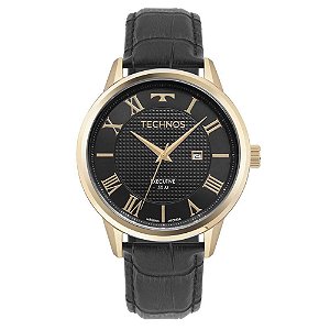 Relógio Technos Masculino Executive Dourado Analógico Romano 2115NCX/0P