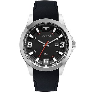 Relógio Technos Masculino Racer Prata Esportivo Silicone 2115MXSS/2P