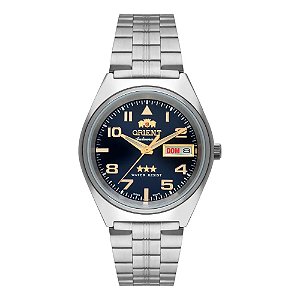 Relógio Masculino Orient Automático 3 Estrelas Prata 469SS083NH D2SX