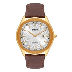 Relógio Masculino Orient Eternal Slim Safira Dourado MGSC1018 S1NX