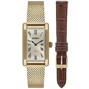 Relógio Feminino Orient Eternal Slim Dourado Champanhe LGSS0077 C3KX