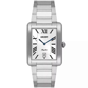 Relógio Orient Masculino Quadrado Tank Prateado Branco GBSS1058 B3SX