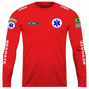 CAMISETA MANGA LONGA SAÚDE SOCORRISTA