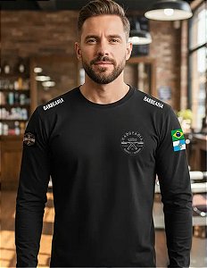 CAMISETA MANGA LONGA BARBEARIA BARBESHOP