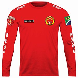 CAMISETA MANGA LONGA BRIGADA DE INCÊNDIO BRIGADISTA