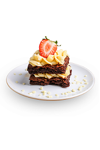 Brownie Recheado Brigadeiro Chocolate Branco