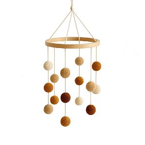 Móbile de Berço Bolhas de Crochê