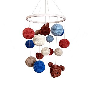 Móbile de Berço Ursinho de Crochê