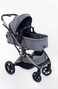CARRINHO MOISÉS 3 EM 1 ZOE CINZA - GALZERANO