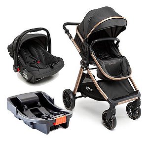 CARRINHO TS ROMANZO PRETO BRONZE + BASE - INFANTI