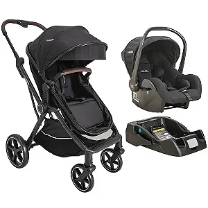 CARRINHO NOMAD PRETO + BEBÊ CONFORTO + BASE - KIDDO