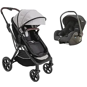 CARRINHO NOMAD CINZA + BEBÊ CONFORTO - KIDDO