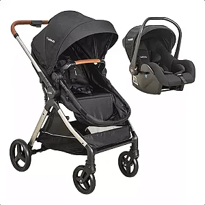 CARRINHO SPEEDY PRETO + BEBÊ CONFORTO - KIDDO