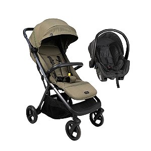 CARRINHO ALPE VERDE + BEBÊ CONFORTO COCOON PRETO- GALZERANO