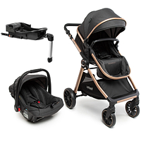 CARRINHO TS ROMANZO PRETO BRONZE + BASE ISOFIX  - INFANTI