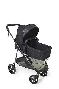 CARRINHO  MOISÉS 3 EM 1 NAPOLI PRETO/COBRE - GALZERANO