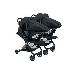 Carrinho Duolee Gemeos Galzerano + 2 Bebês Conforto Grid