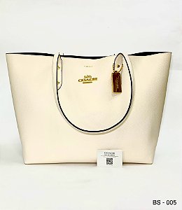Bolsa Coach Town Tote Couro Cor Branca