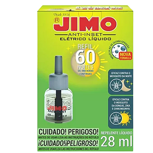 Refil Jimo Anti-inset Elétrico Líquido 60 Noites 28ml