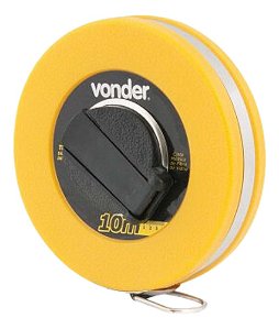 Trena Métrica Fibra De Vidro Longa 10m Manivela - Vonder