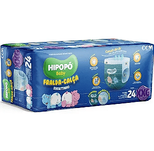 Fralda Hipopó Shortinho XXG Com 24 Unidades