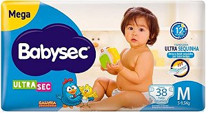 Fralda Babysec Ultra Sec Mega M Com 38 Unidades