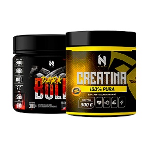 Combo Creatina + Pré-Treino Dark Bull Frutas Verm.