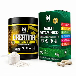 Kit Outubro Rosa | Creatina 100% Pura + Multivitamínico